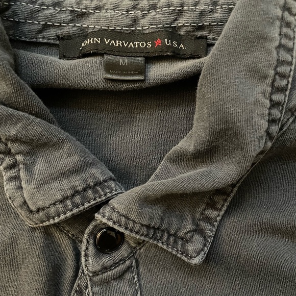 John varvatos USA Dark Gray Button-Up Shirt - Picture 2 of 2